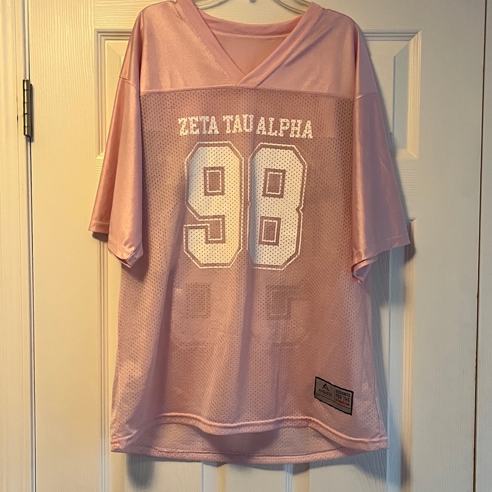 Zeta Tau Alpha Think Pink mesh jersey, size L
